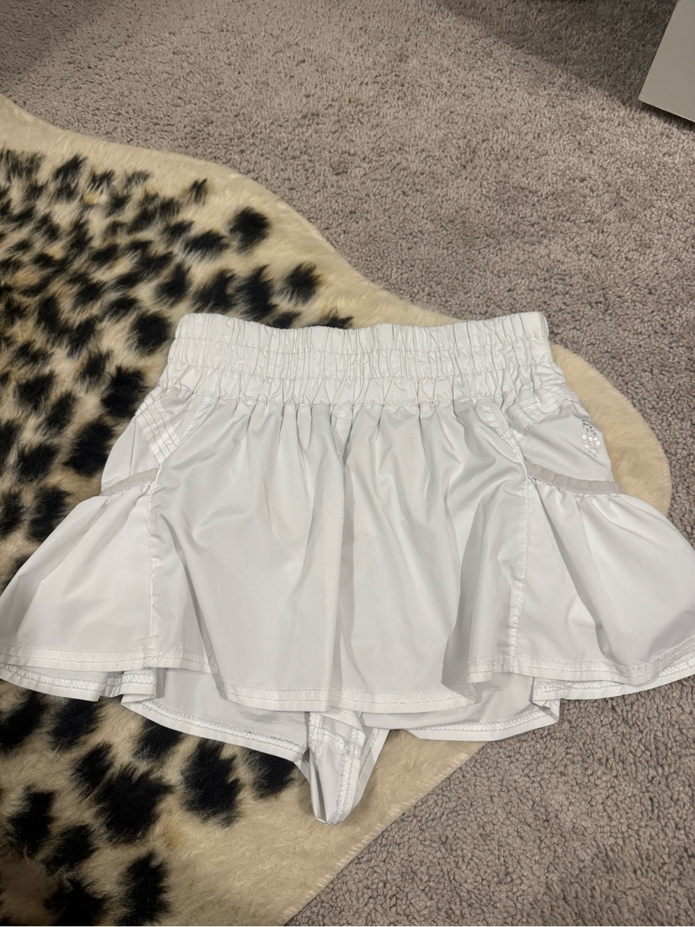 Free people white get your flirt on shorts S